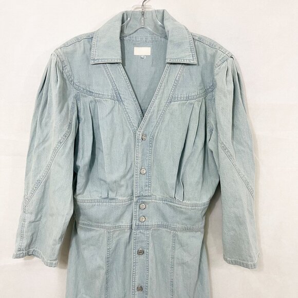 Mother The Rhapsody Dress in Party Pad Light Wash Denim Western - Size Large - Picture 3 of 9